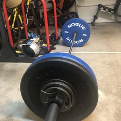 Rogue Barbell W/bumper Plates