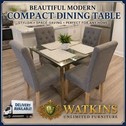 🍽️ BEAUTIFUL MODERN COMPACT DINING TABLE & CHAIRS SET 🚚 DELIVERY AVAILABLE!