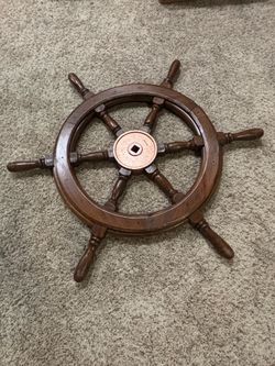 Ship’s vintage wheel