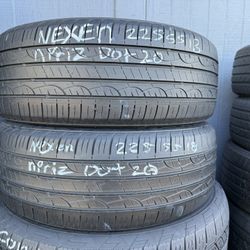 Pair Of 2 Used Nexen N’Priz 225/55/R18