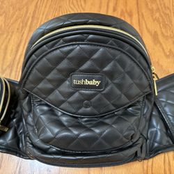 Tushbaby Hip Carrier - Black Premium Vegan Leather 
