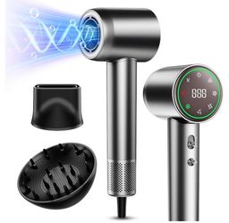 Hair Dryer,160000 RPM High Speed Blow Dryer with 200 Million Negative Ionic, Low Noise Thermo-Control Professional Hair Dryer with Diffuser and Nozzle