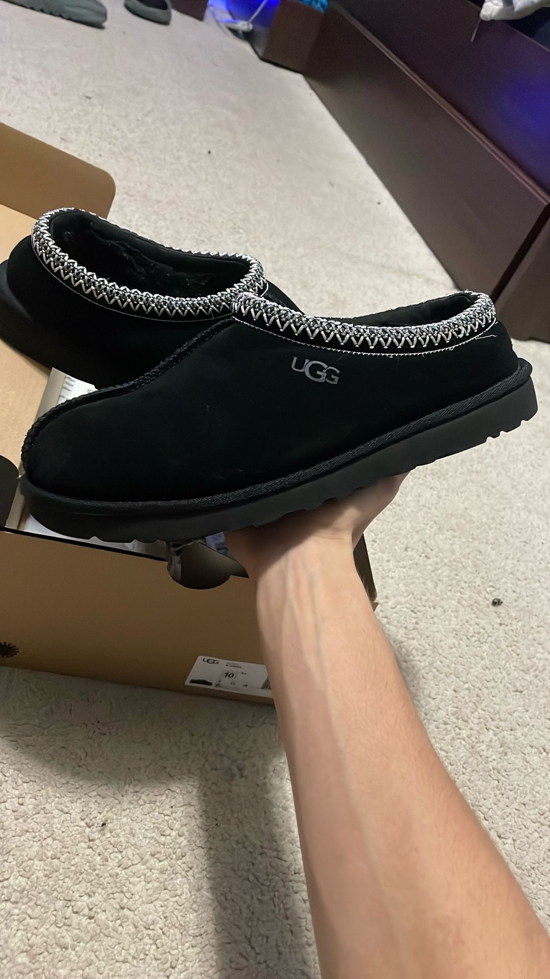 Black Uggs “tasman” With Box Size 10 In Mens