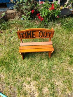Wood time out bench