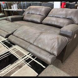 In Stock💥 Dark Brown Kitching Power Reclining Sofa / Electric Reclining Sofa 👌 Brand New ✨ Fastest Delivery 🚚 