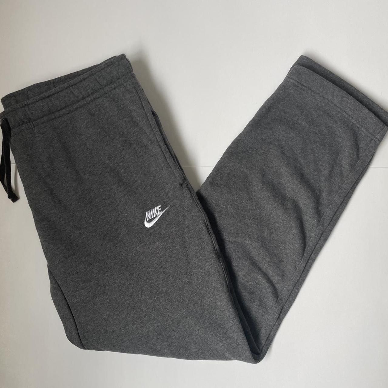 Mens Nike Athletic Club Fleece Sweatpants Warm Up Sportswear Gray/White Size Large