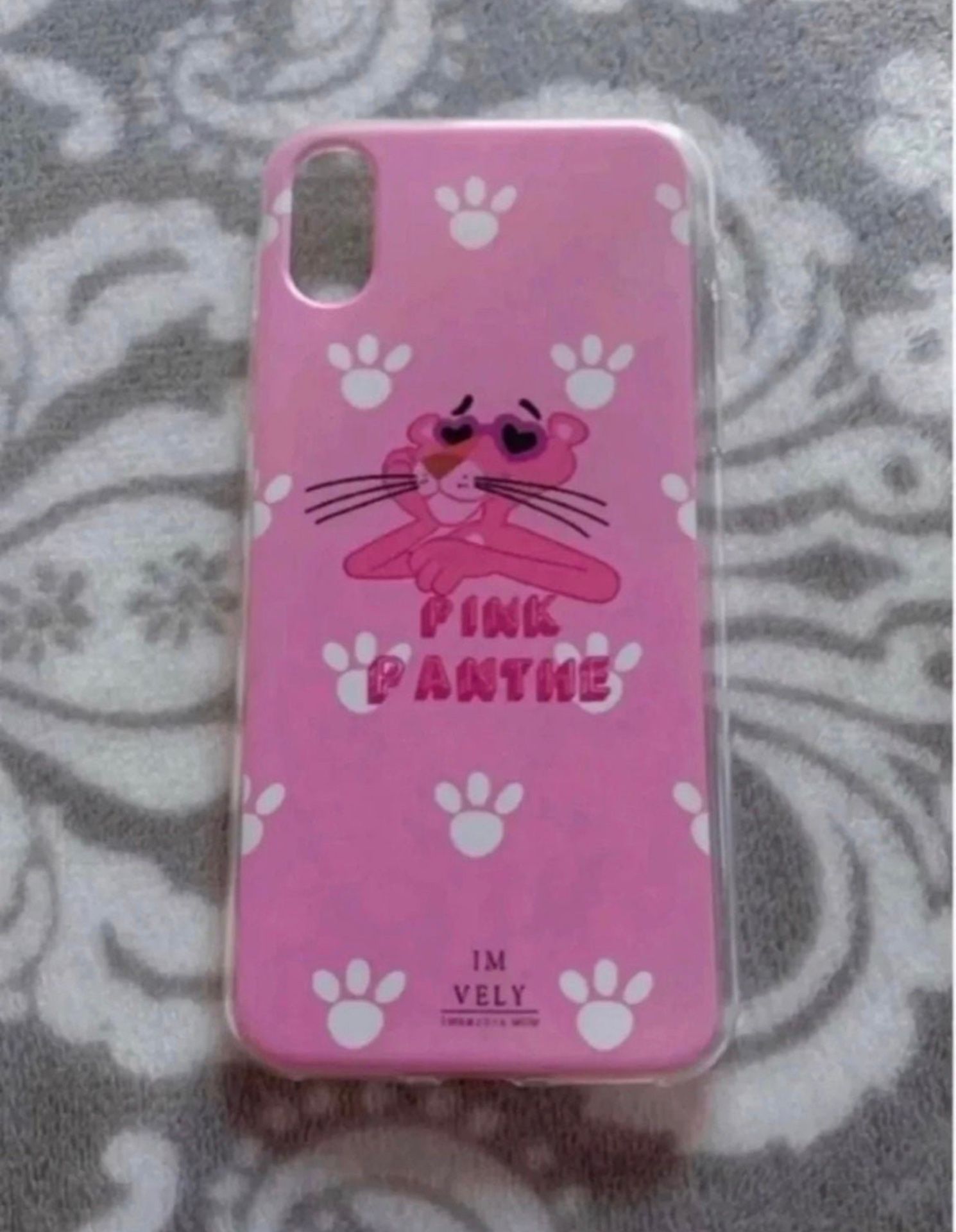Pink panther soft case for iPhone X