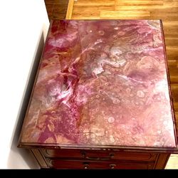 Custom Marble End Table 