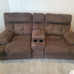 High Back Living Spaces, Reclining  Sofa and  matching Love Seat