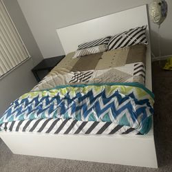 Queen Bed Frame And New Mattress.