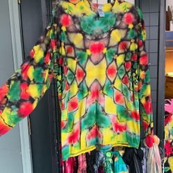 Hand Tyed And Dyed Long Sleeve Shirt 