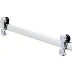 Delta 40-60 in. Contemporary Frameless Sliding Shower Track Assembly Kit in Chrome (For 1/4 in. (6mm) Glass)