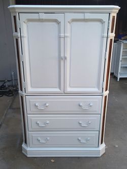 Solid wood high quality built freshly sanded and painted armoire