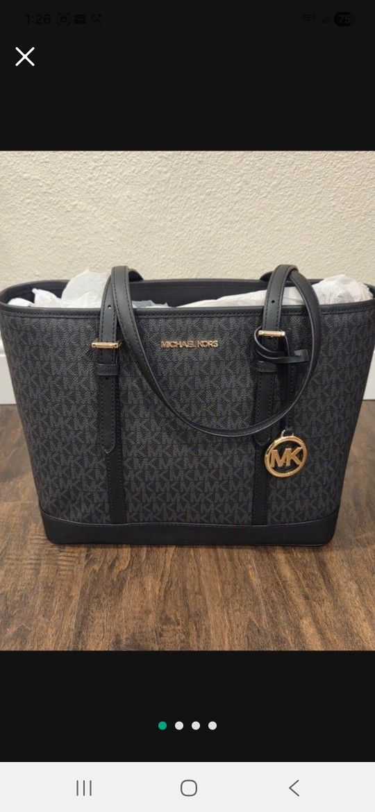 Michael Kors Signature Logo Tote Purse