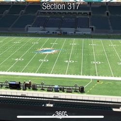 Miami Dolphins Section 317 Row 2