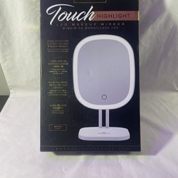 Impressions Vanity Touch Highlight White Dimmer LED MakeUp Face Mirror NIB