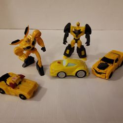 5 Transformers Action Figures Toys Lot Of 5 Bumblebee Autobot Decepticon 
