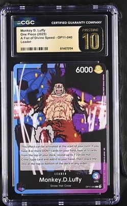 One Piece Monkey D. Luffy CGC Pristine 10