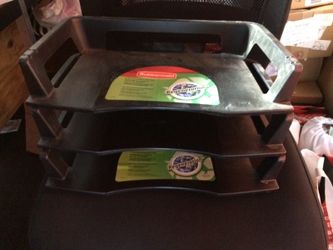 3 Rubbermaid letter trays