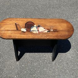 Small Wood Bench 