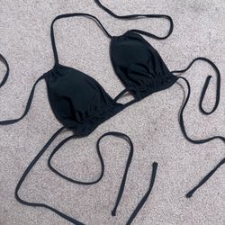 New Large Bikini Top Black Swimsuit Bathing Suit Festival Rave Outfit 