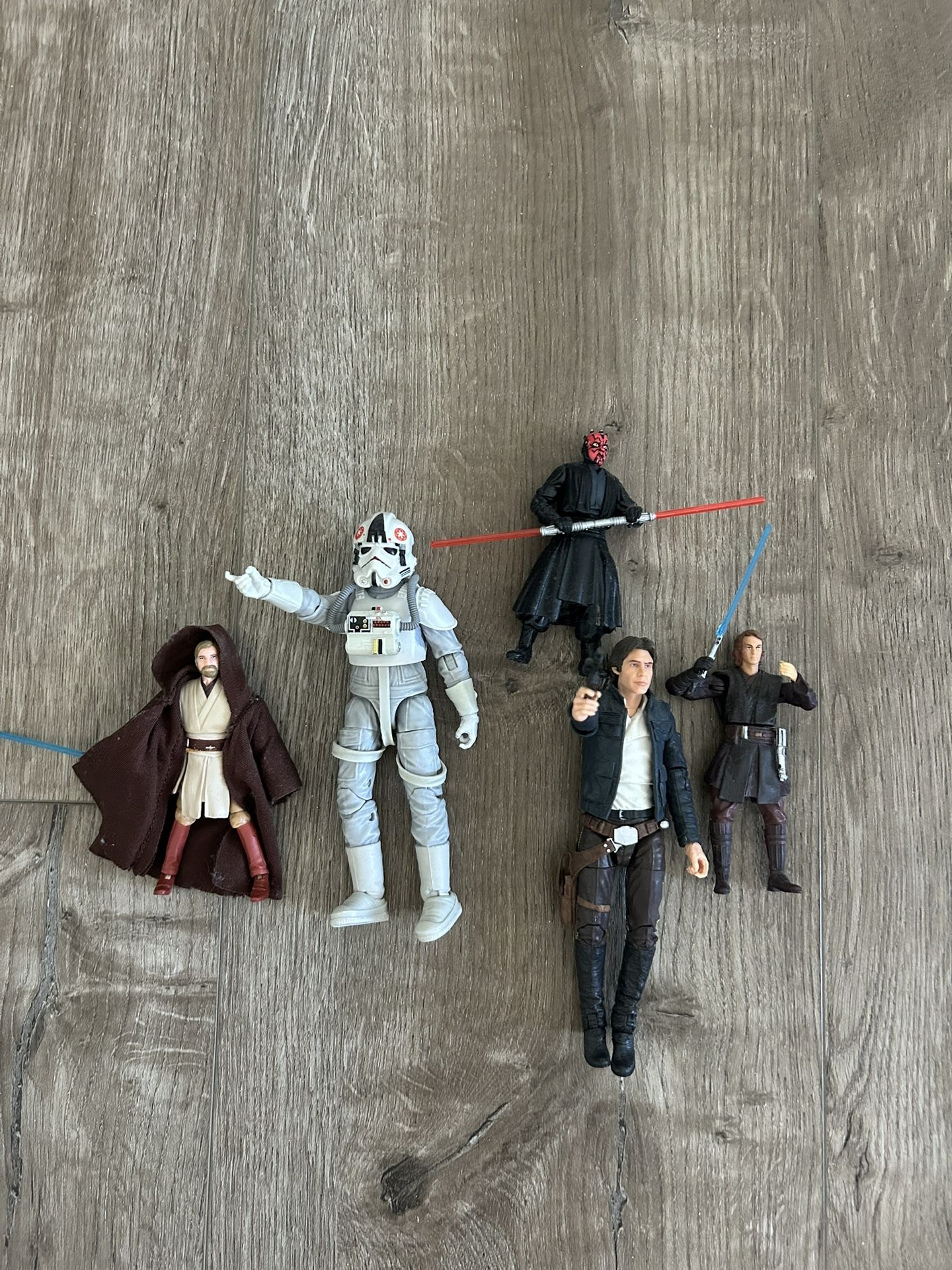 Star Wars Mini figures Obi-wan, Anakin, Han Solo, Storm Trooper, Darth Mal