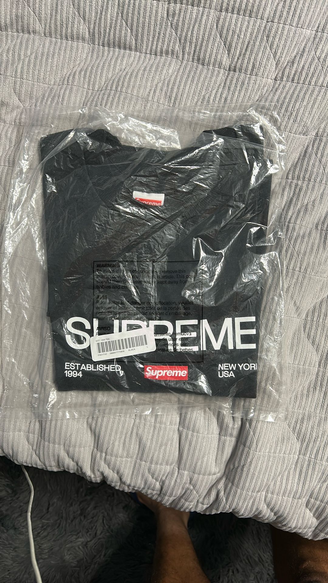 Supreme EST. 1994 Tee Black