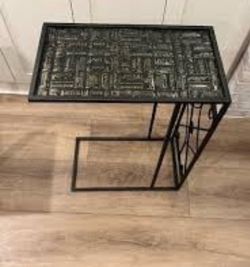 Metal side table