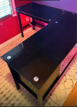 L-Desk, Black Metal, Office