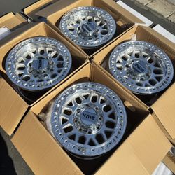 Brand New 17x8.5 KMC “235” GRENADE CRAWL BEADLOCK Wheels 8 Lug Wheels For GMC Chevy and Dodge Ram Trucks