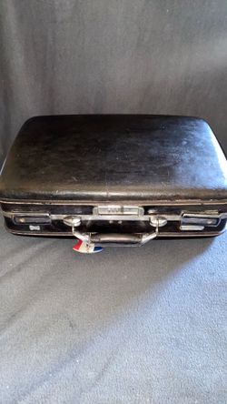 70’s American tourister black vintage leather briefcase