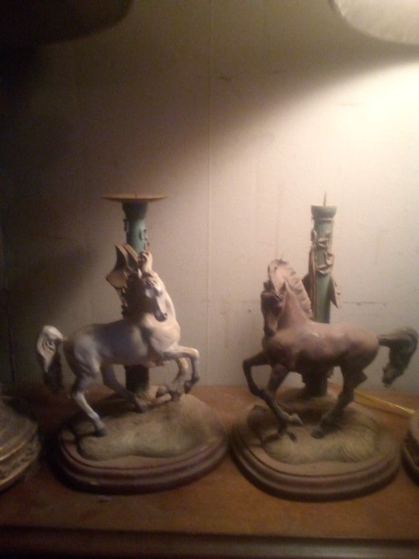 Two Horse Candle Holder 