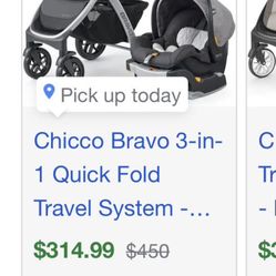 Chicco 3 In 1 Stroller And Car Seat