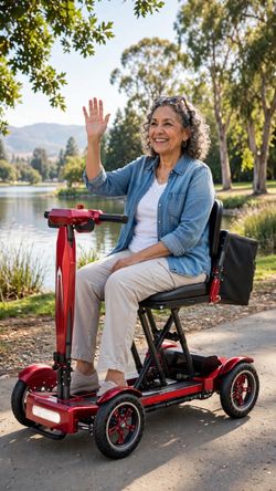 šµ AgelessJoy Lightweight Mobility Scooter More Freedom for Everyday Living! ā
Lightweight carbon fiber construction ā
Listed weight: 43 lbs ā
Suppor