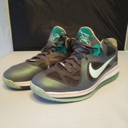 Lebron James Nike Shoes Sneakers 2011 Size Mens 11 Low Teal Green Worn Cavs Lakers