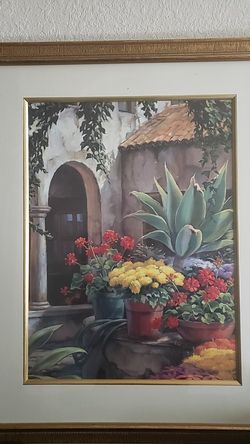 Glass framed picture
