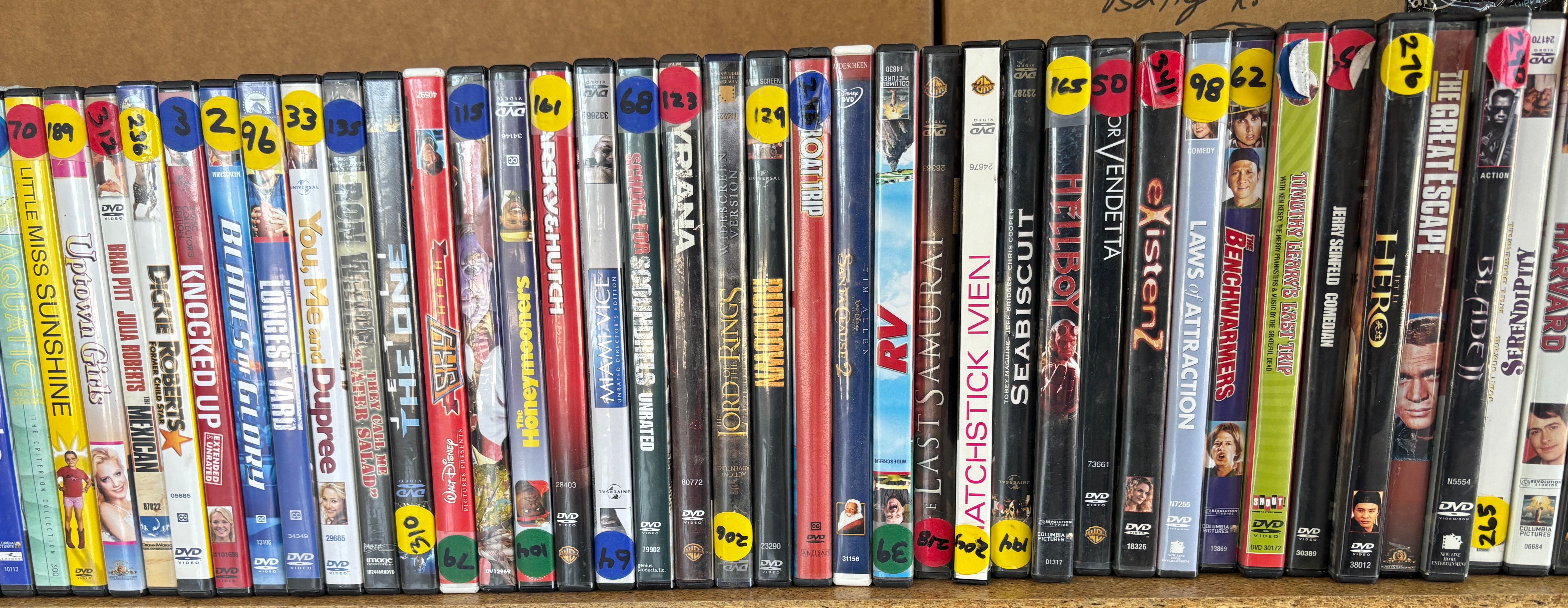 100's of DVD's, $1 each, 15 for$10, group 2  