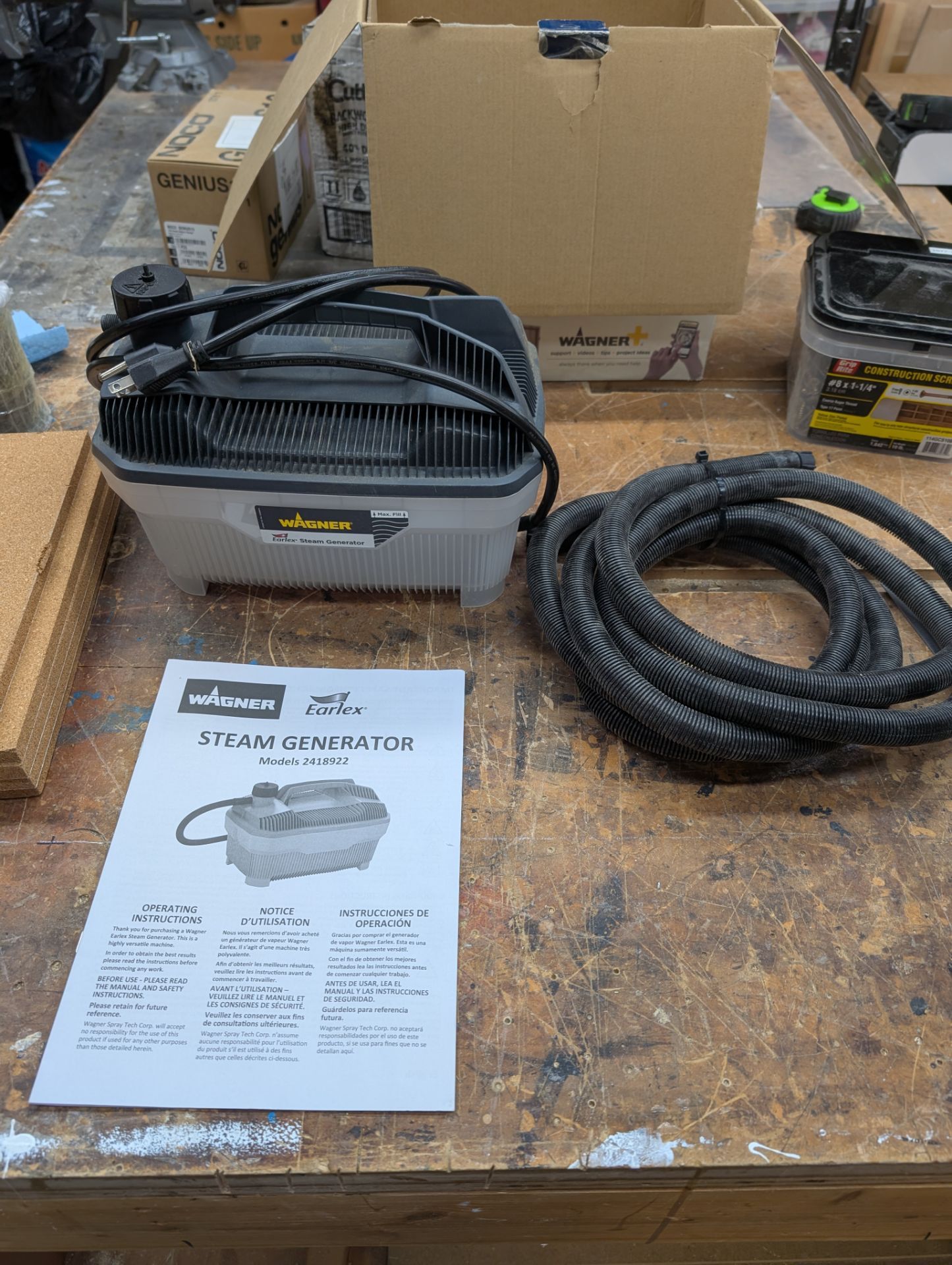 Earlex/Wagner steam generator for wood