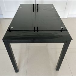 Aluminum Desk Table With Glass Top