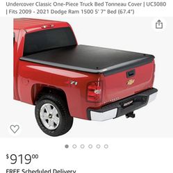 ndercover Classic One-Piece Truck Bed Tonneau Cover | UC3080 | Fits 2009 - 2021 Dodge Ram 1500 5' 7" Bed
