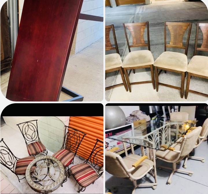 Chairs And Table $89 ππππ Take It Before Itβs Gone π Metal, House FurnitDining Room Furniture Set, Kitchen, Garage Sell, Good Deal, Glass, Wood.