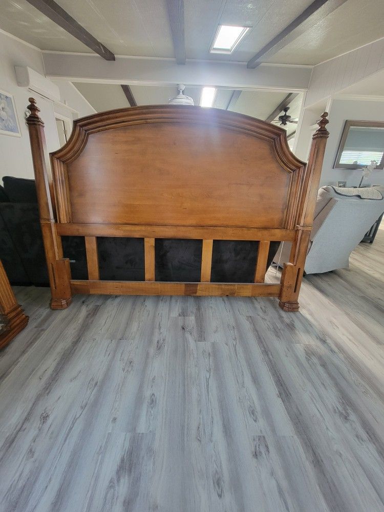 Heavy Duty Solid Maple King Headboard, Dresser and Mirror