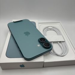 Brand new Teal iPhone 16 128gb unlocked for any carrier. Comes w/ 1 year of apple warranty  ++++++Spanish+++ iPhone 16 verde azulado de 128 GB, comple