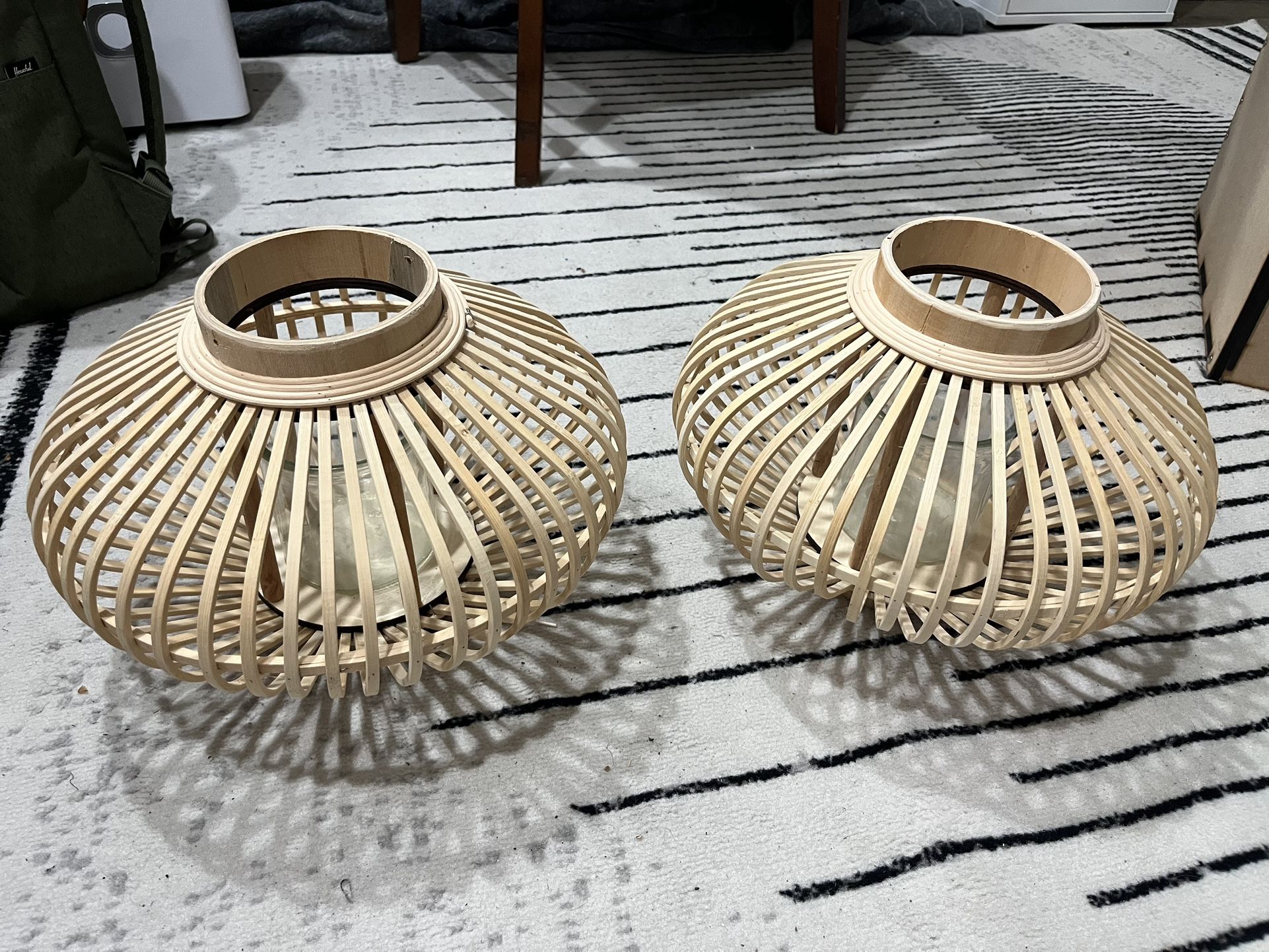 2x Decorative Planters / Candle Holders