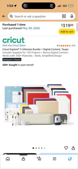 Cricut Explore 5 Bundle & Additional Materials (See Description)