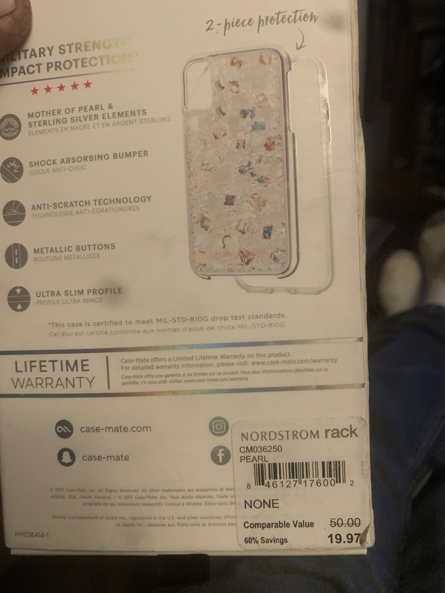 Kate Spade Mother Of Pearl iPhone X/Xs Cover