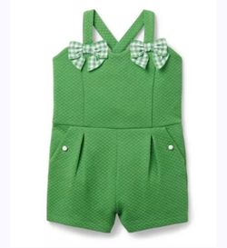 Janie And Jack  QUILTED GINGHAM BOW ROMPER