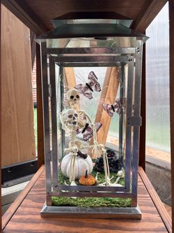 💀✨ Enchanted Skeleton Lantern with Fairy Lights