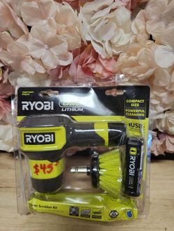 RYOBI
USB Lithium Compact Scrubber Kit with 2.0 Ah Battery, USB Charging Cord, and 2 in. Medium Bristle Brush