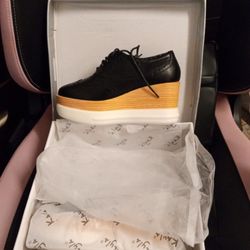 Kayla Perforated Chunky Wedge Brogues Shoes 4 Uk 6 Us